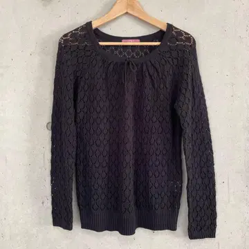 새상품급 민트브리즈 MINT BREEZE 니트 티셔츠 긴팔 L 블랙