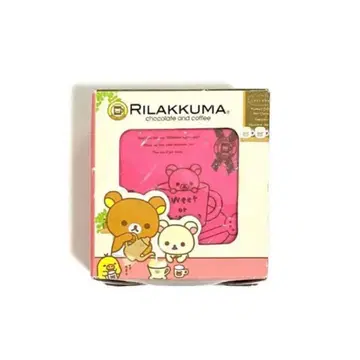 [ 미사용 ] San-x 리락쿠마 3면 거울 & 시계 초코 & 커피