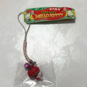 지역 한정 헬로키티 스트랩 매듭 신슈 한정판 사과 페어리 키티