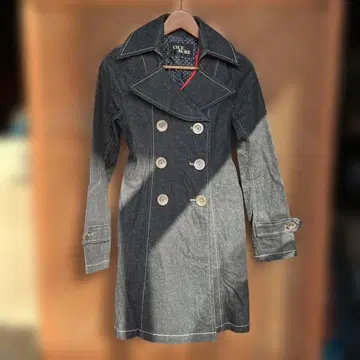 전시품 깨끗함 세실 맥비 갸루 데님 트렌치코트 아우터 벨트 포함