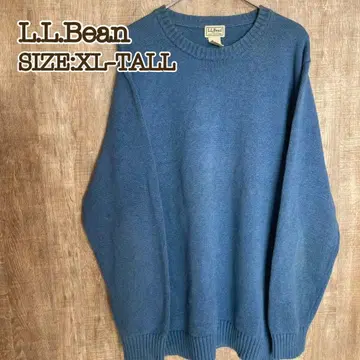 90s L.L.Bean 엘엘빈 코튼 니트 블루 XL-TALL