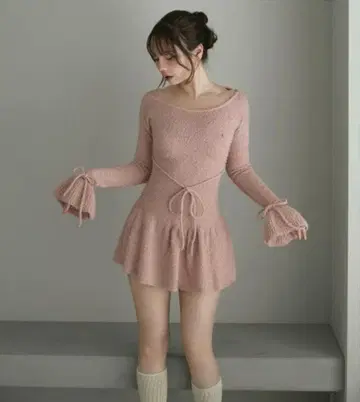 andmary sailor knit mini dress