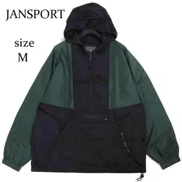 잔스포츠 아노락 풀오버 나일론 자켓 자수 로고 M 90s