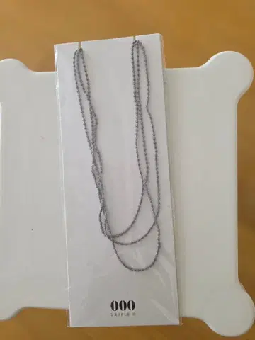 트리플 그레이 실크 목걸이 MSS003 260cm