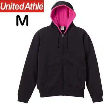 10.0oz 맨투맨 풀 집업 후드티 블랙 핑크 M 5213