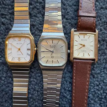 [정크제품] ELGIN 쿼츠 손목시계 3세트