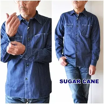SUGARCANE 슈가케인 워바쉬 워크 셔츠 25551 XL
