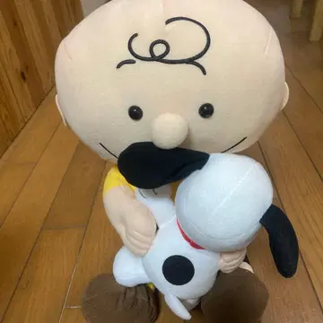 새상품 미사용 스누피 찰리 허그 봉제 인형 찰리 브라운