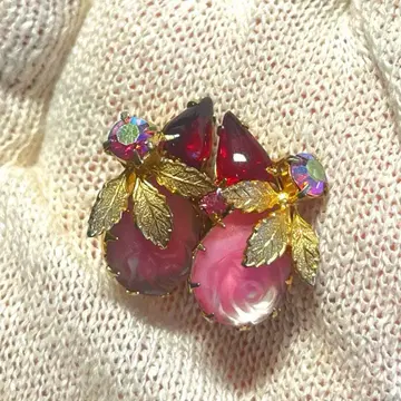 새상품급 Ruby&장미 빈티지 귀찌