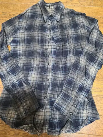 SHELLAC 체크 무늬 긴팔 셔츠 44