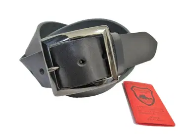 도치기 가죽 벨트 (블랙) 연마 블랙 니켈 도금 버클 40mm 폭 통가죽