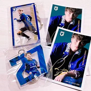 감바 오사카 27번 미토 린 선수 거울 아크릴 키링 등 4점 세트