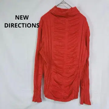NEW DIRECTIONS 터틀넥 [ M ] 레드 셔링풍 입체