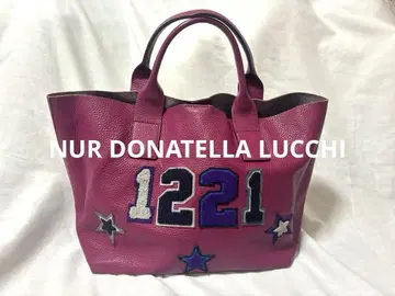 누드 도나텔라 루키 별 모티브 가죽 핸드백 레어 성숙 캐주얼