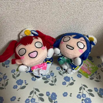 러브 라이브 네소베리 봉제 인형 쿠로사와 루비 마츠우라 카난 2개 세트