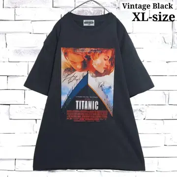 [ 새상품 ] 타이타닉 포스터 Vintage black T셔츠 3
