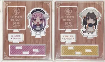 헤븐 번즈 레드 헤브번 카페 아크릴 스탠드 쿠니미 타마 아사쿠라 카렌