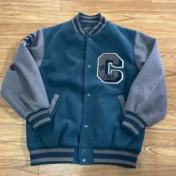 큐브 슈가 바시티 자켓 M 사이즈 다크 그린