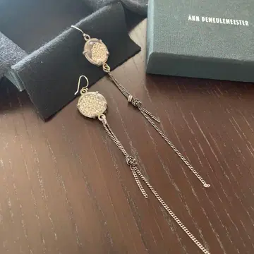 ANN DEMEULEMEESTER 비즈 인 롱 체인 귀걸이