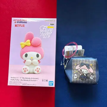 산리오 fluffypuffy 마이멜로디 피규어 파우치