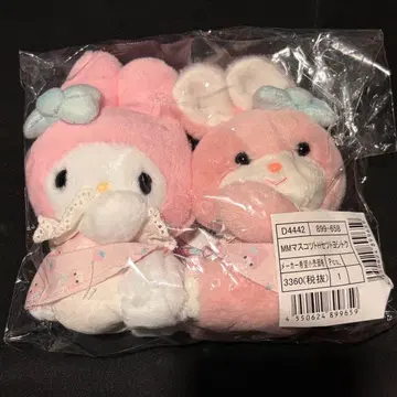 마이멜로디 x 크리미 토끼 마스코트 홀더 세트 요시토쿠 레트로 봉제 인형