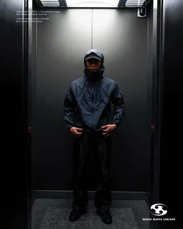 SANSANGEAR WIND SHIELDJACKET 24ss BLACK