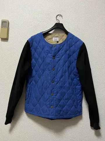 매직 스틱 소매 맨투맨 퀼팅 다운 / L 파랑 x 블랙 다운 70%