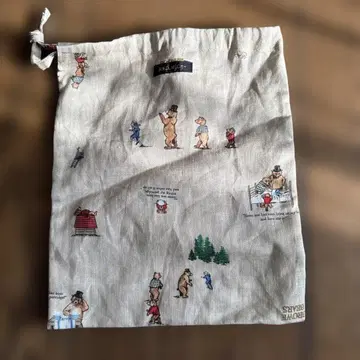 R&D.M.Co- BROWN BEARS DRAWSTRING BAG (S)