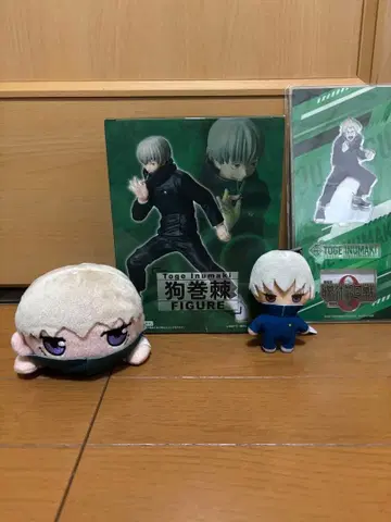 주술회전 이누마키 토게 피규어, 아크릴 스탠드, 봉제 인형 세트 4점