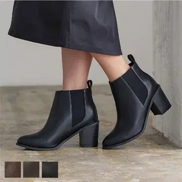 완판템 [ 미사용품 ] 고베 레터스 숏 레인 힐 부츠 블랙