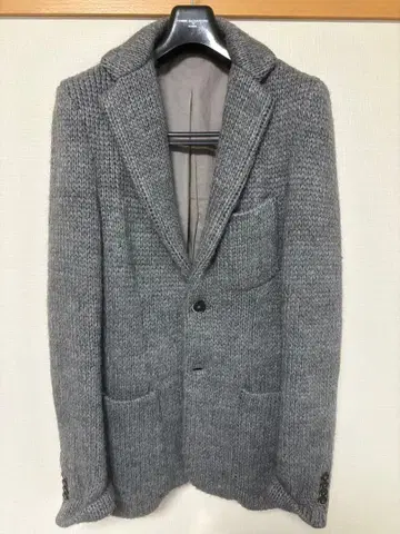 BARENA 이탈리아제 그레이 니트 테일러드 자켓 L 사이즈 상당
