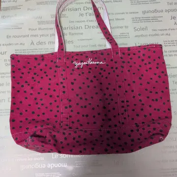 야요이 쿠사마 핑크 도트 토트백