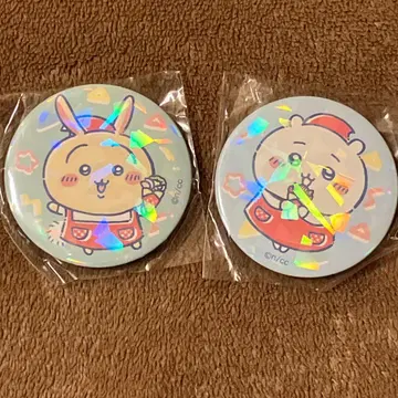 치이카와 마리온 크레이프 홀로그램 캔뱃지 2개 세트