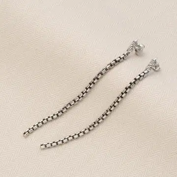 TOM WOOD 베네치안 롱 체인 귀걸이 Ag925