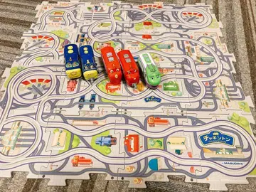 채깅턴 패널 재조합 레일 16개 기차 미니카 3대 정크제품