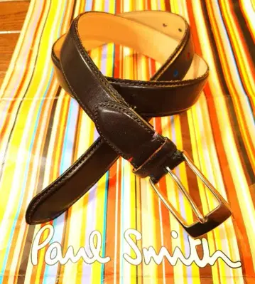 레어 Paul Smith 다크 브라운 멀티 컬러홀 벨트