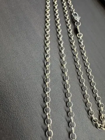 실버 925 소재 롤 체인 목걸이 약 60cm
