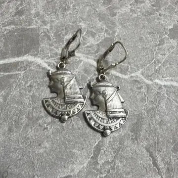 빈티지 실버 귀찌 이집트 클레오파트라 여왕 모티브 레어