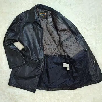 90s 빈티지 소가죽 천연 가죽 레더 카 코트 하프 코트 블랙 M