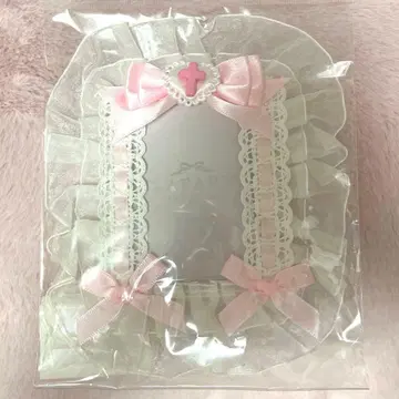 LAFARY 화이트 x 핑크 리본 폴라로이드 홀더 브로마이드 케이스