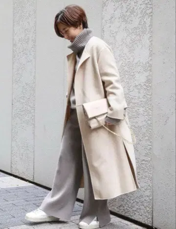 Deuxieme Classe victorian 리버 롱 노카라 코트