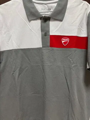 DUCATI 그레이 피케 셔츠 티셔츠