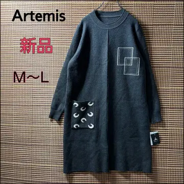 케이스리 Artemis 니트 원피스 새상품 M~L 차콜 그레이