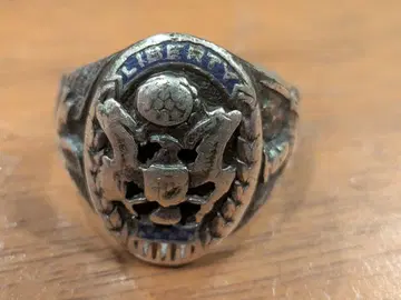 40년~50년대 WW2 제2차 세계 대전 밀리터리 반지 카보숑컷
