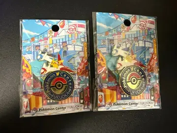 포켓몬 센터 후쿠오카 로고 핀즈 2개