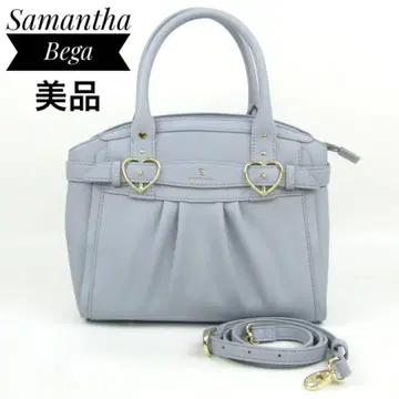 사만사베가 새상품급 숄더백 가방 브랜드 여성용 그레이 미색
