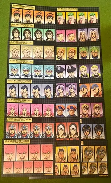 죠죠의 기묘한 모험 황금의 바람 5부 증명사진풍 브로마이드 컴플리트 세트