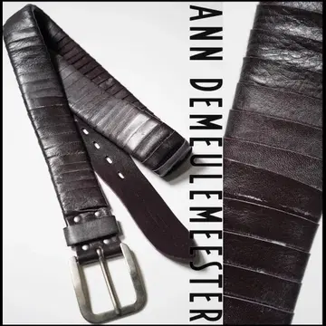 아카이브 새상품 앤드뮐미스터 08AW 장식 가공 롱 가죽 벨트 L
