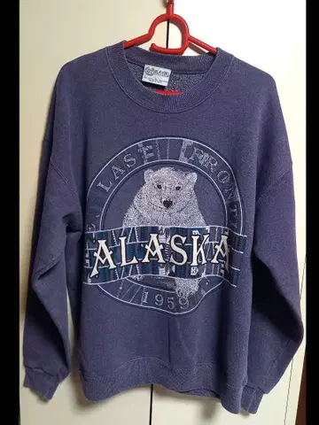 USA제 빈티지 알래스카 북극곰 맨투맨 L 사이즈