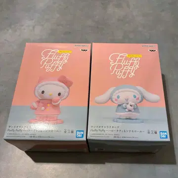산리오 캐릭터즈 Fluffy Puffy 헬로키티 & 시나모롤